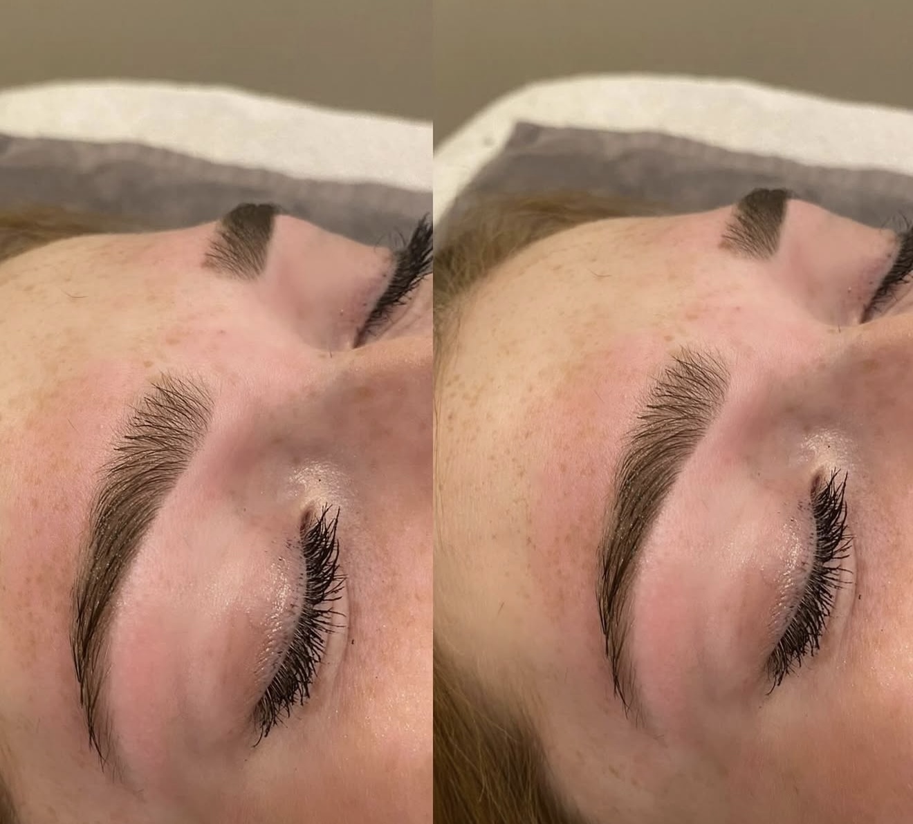 Example of brow shaping and tinting by Taylor at Taylor'd Beauty in Ann Arbor